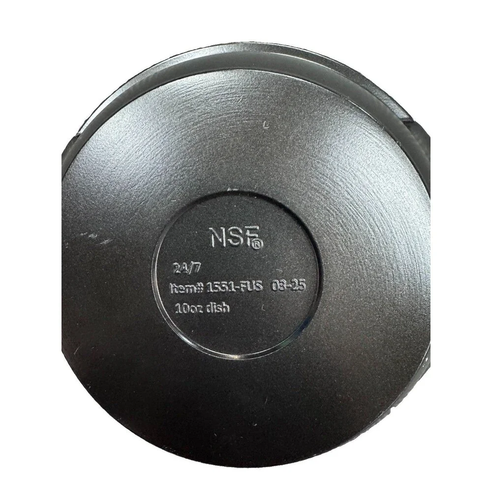 (A6) 10 oz Cast Aluminum Serving Dish PPG Fusion Pro Ceramic Nonstick NSF Black